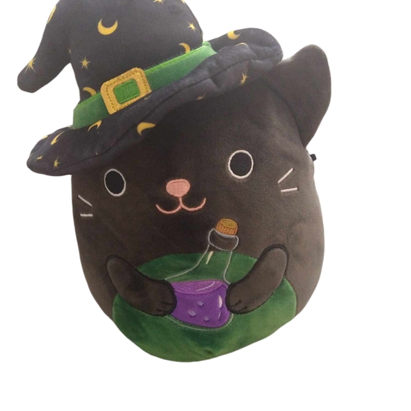 10" Halloween Squishmellow Cleo Black Cat Witch With Potion Bottle - Picture 6 of 7
